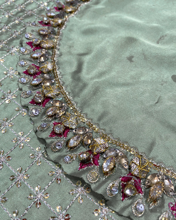 Baroque Silk Embroidered Maxi - A010