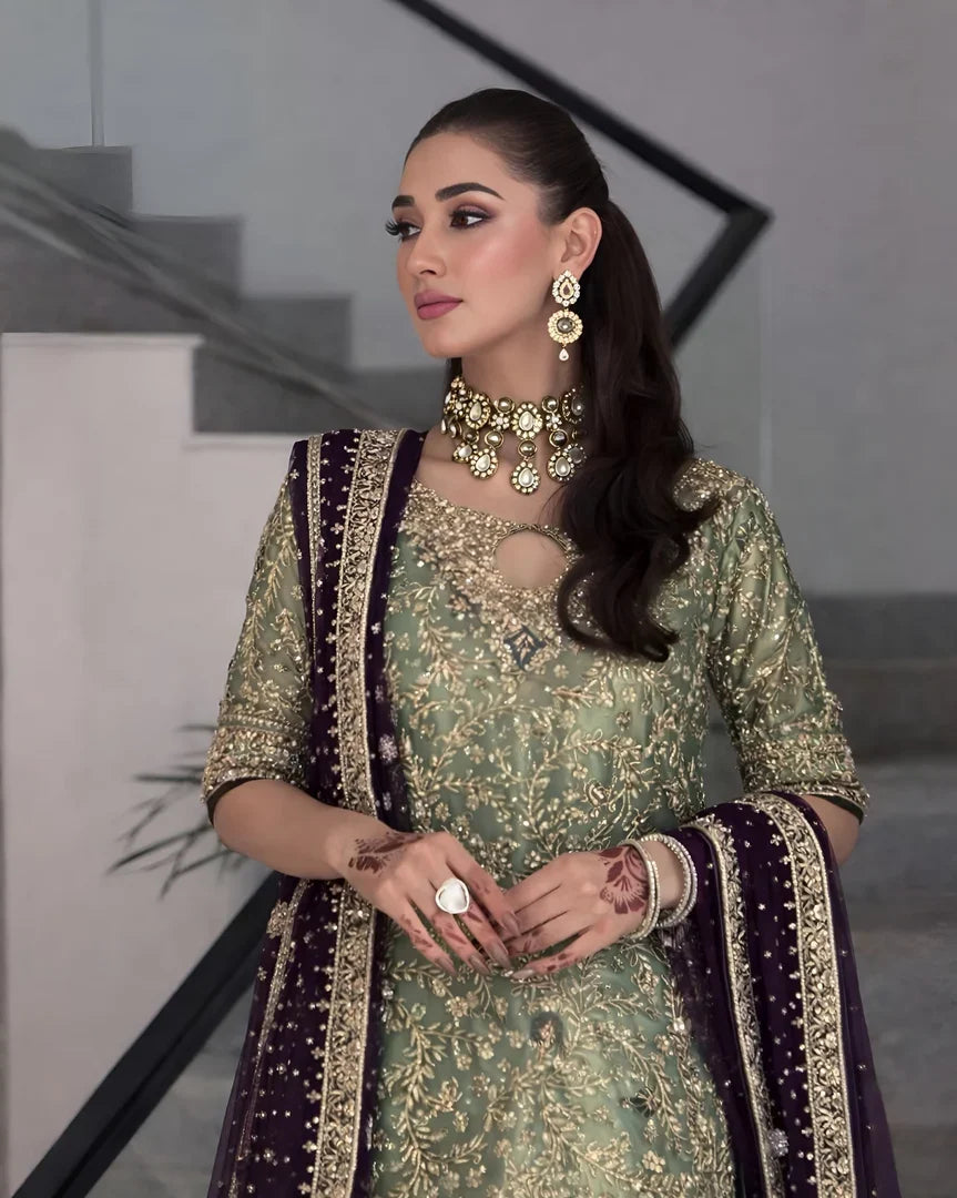 Haris Shakeel Mesuri Hand Embellished 3 piece - A061