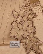 Vanya Luxury Pret Formal Wedding Raw Silk Collection - BEIGE GOLD - A034