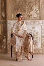 Vanya Luxury Pret Formal Wedding Raw Silk Collection - BEIGE GOLD - A034