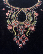 Jazmin Embroidered Velvet Formal Collection - NAVY BLUE -A037