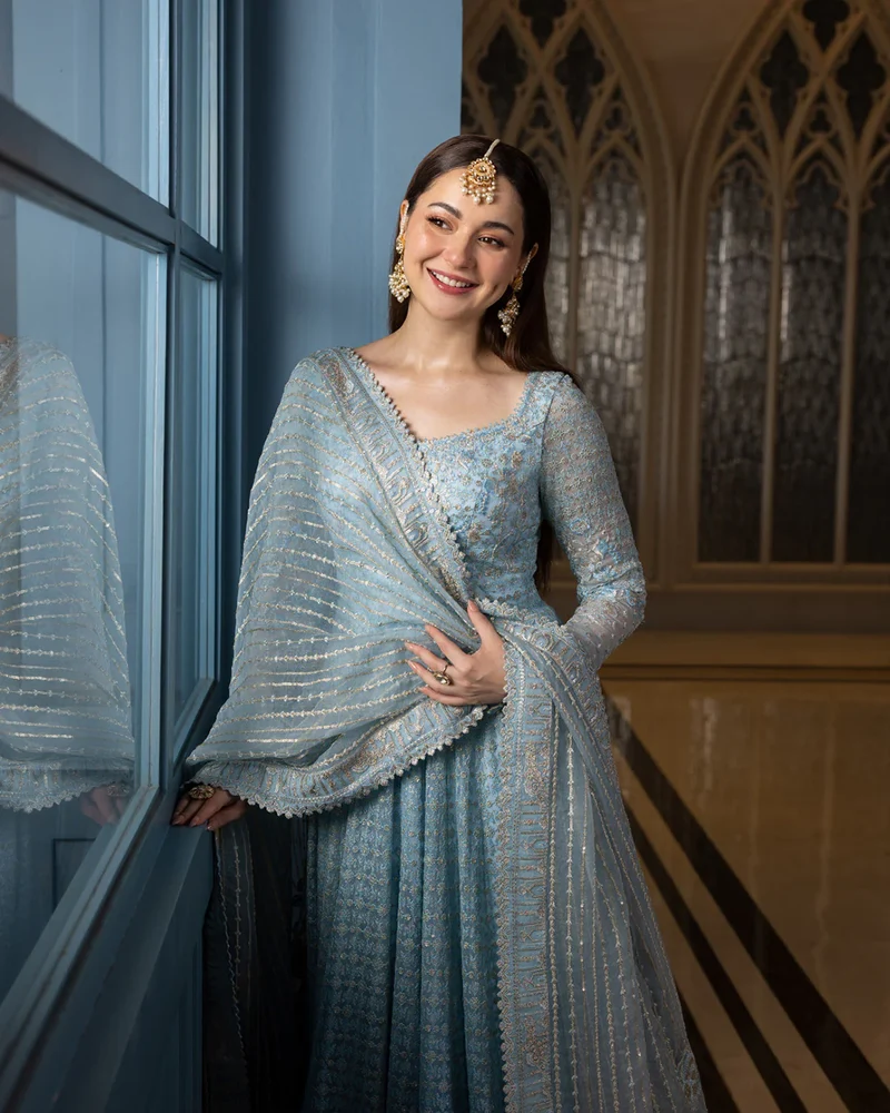Faiza Saqlain MIYAH Net Hand Embellished & Embrodiered Maxi - A032