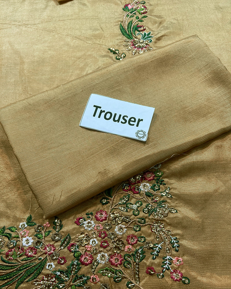 Hussain Rehar Aurelia Luxury Formal 3-Piece Suit – Camel Brown