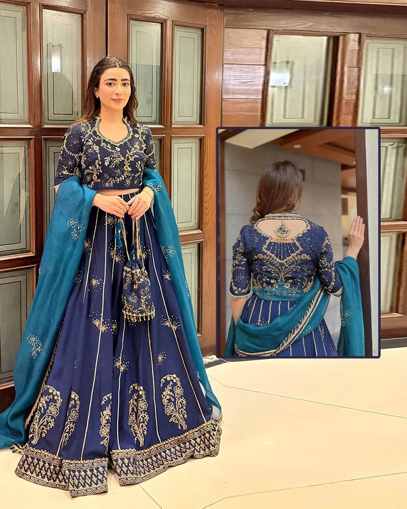Mubashira Usman Luxury Bridal Lehenga Choli - Zahveen - A040
