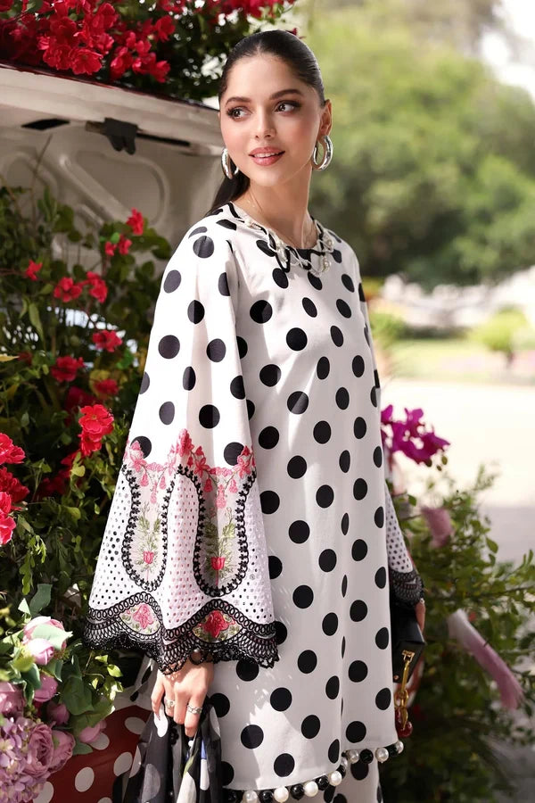 Maria B Lawn Digital Print & Embroidered 3 Piece Dress -- A001