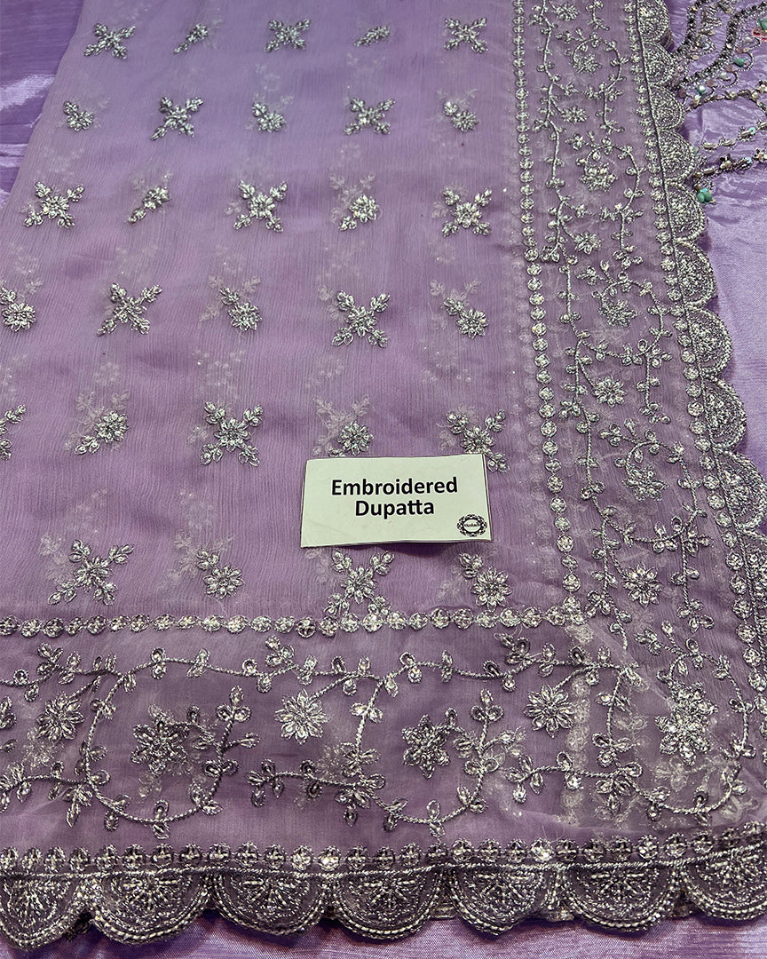 Zuri By Zainab Luxury Pret Formal Wedding Raw Silk Collection - NOOREZA - Lilic - A036