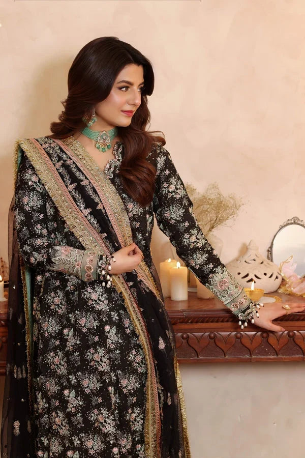 Aneela's  Raw Silk Embroidered 3 Piece Dress -- A020