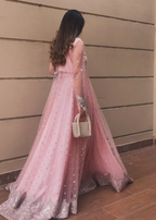 Misal Net Hand Embellished & Embroidered 3 Piece Dress - A039