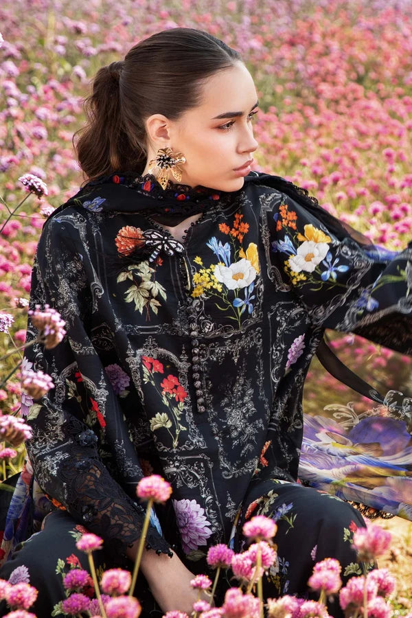 Maria B Lawn Digital Print 3 Piece Dress - A003