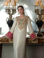 Aleena Khan Raw silk Hand Embellished 3 Piece Dress - A042