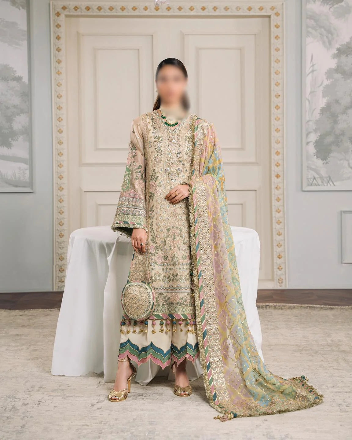 Baroque ALLURING Chiffon 3 Piece Dress -- A009