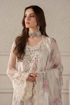Maria b Chiffon  Embroidered with Printed Silk Inner Dress - A066