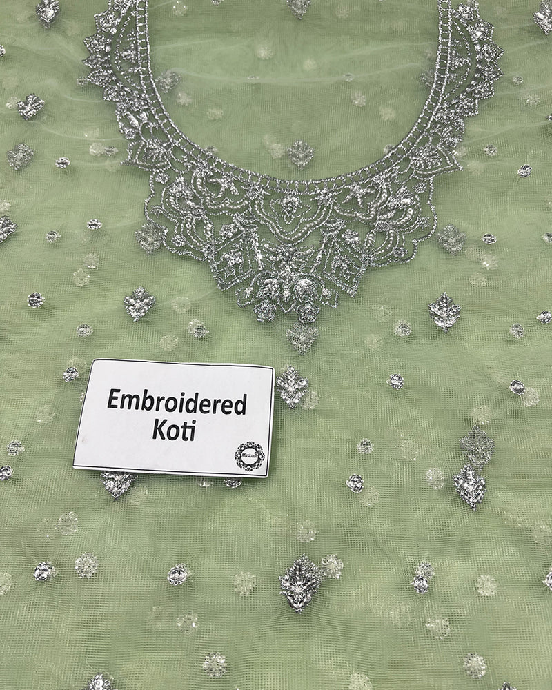Misl Pishwas Maxi Formal Wedding Net Collection - MINT GREEN - A026