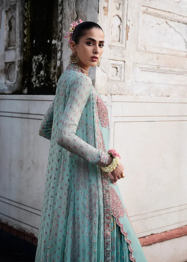 Hussain Rehar Chiffon Embrodiered Gharara -- A017